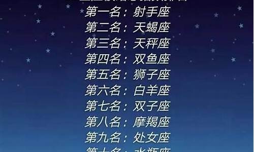 十二星座被暗恋指数-十二星座暗恋指数排行榜